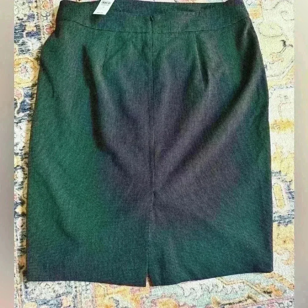 NWT Ann Taylor Skirt Womens 10 Black Knee Length Career Lined Slit A Line $89 - Picture 4 of 5